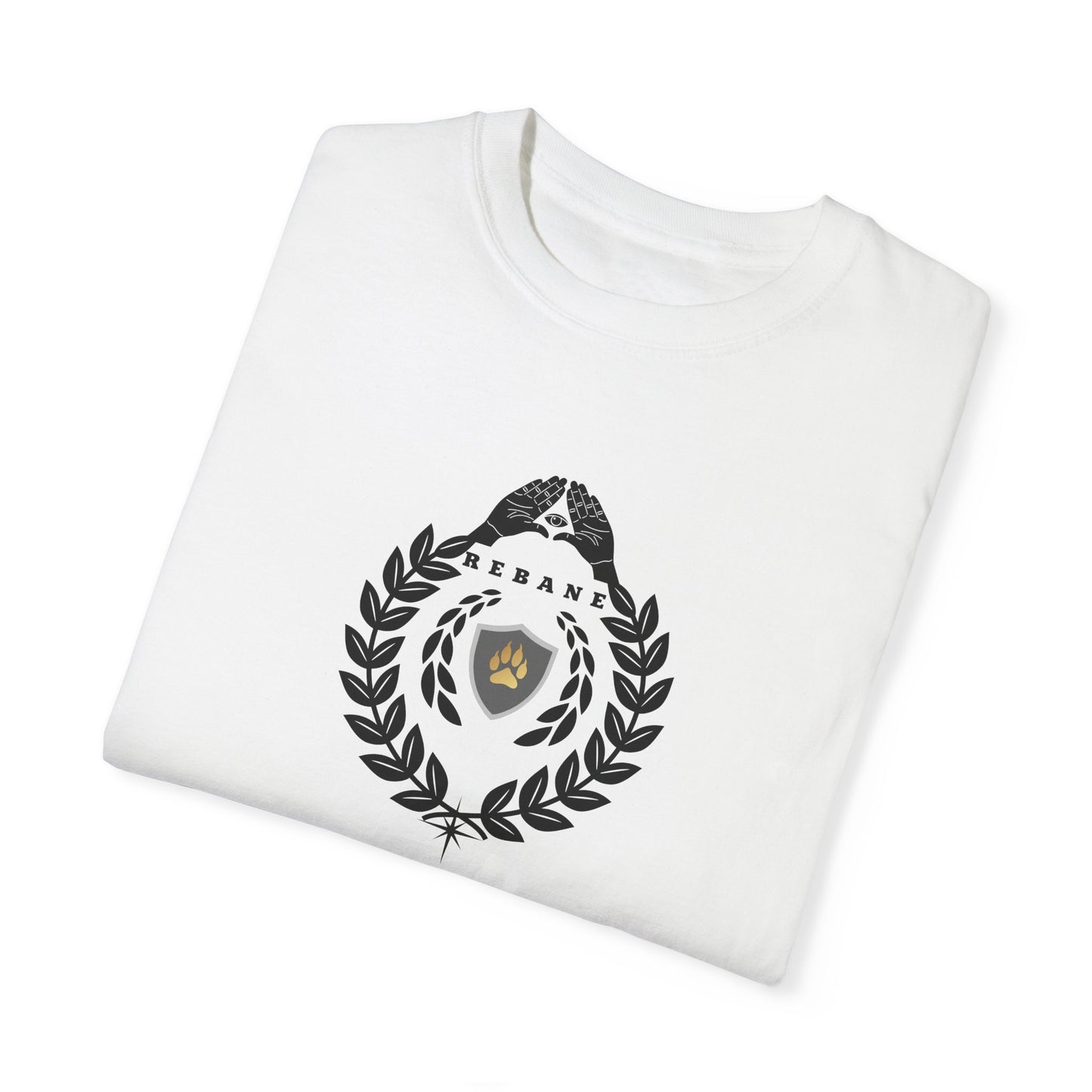 Unisex Garment-Dyed T-Shirt with Crest Design - Perfect for Casual Wear