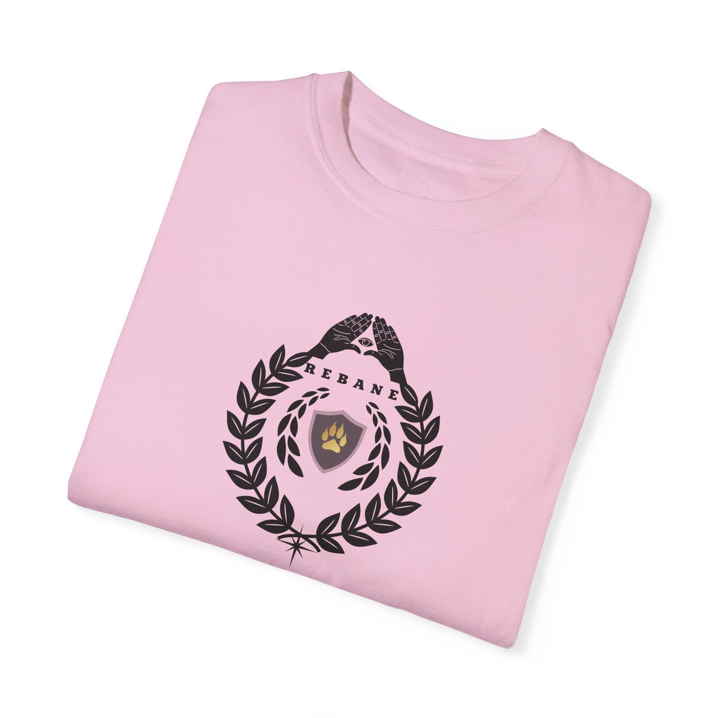 Unisex Garment-Dyed T-Shirt with Crest Design - Perfect for Casual Wear