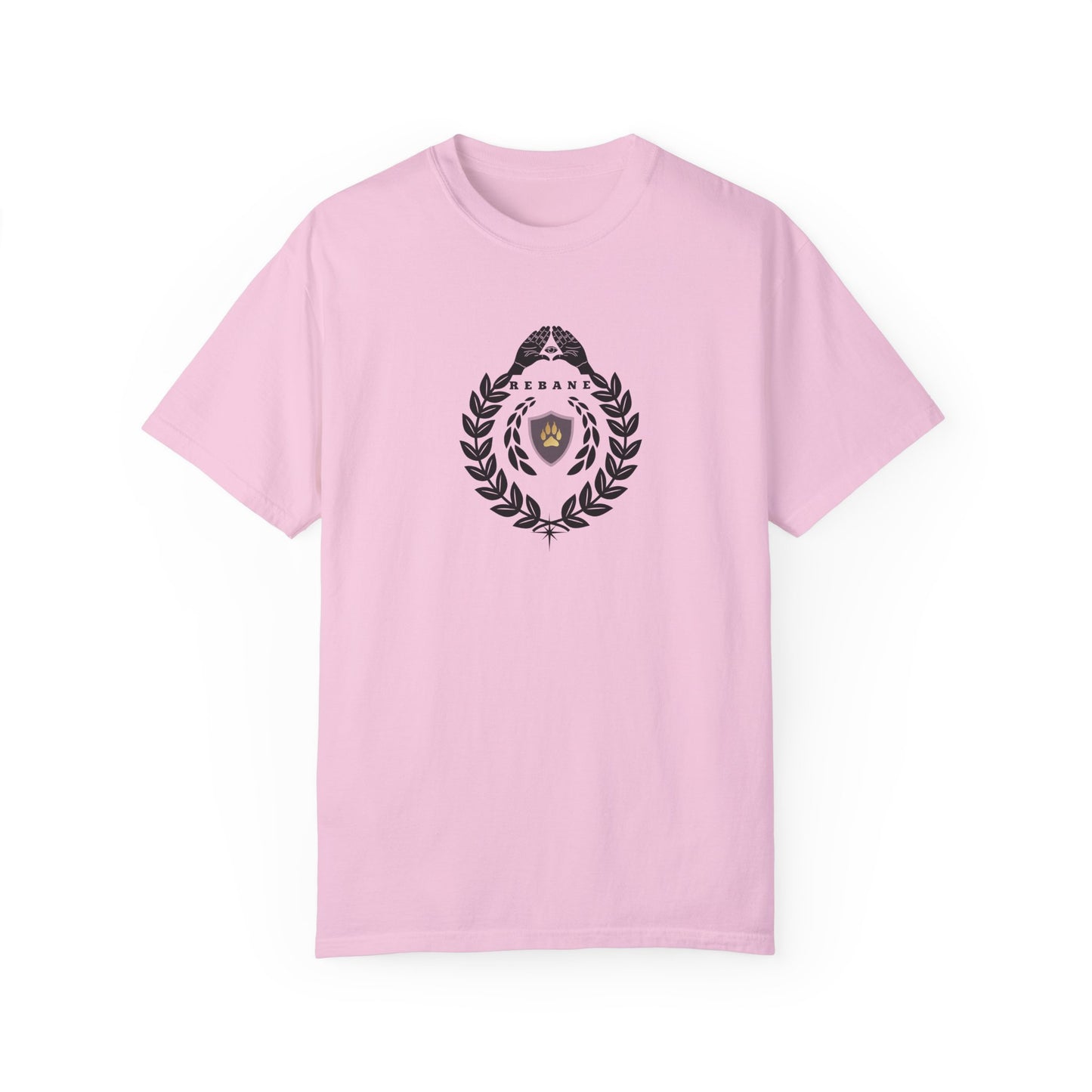 Unisex Garment-Dyed T-Shirt with Crest Design - Perfect for Casual Wear